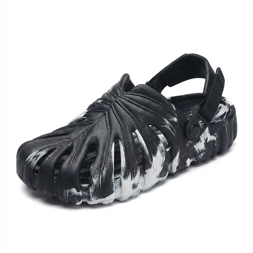 Unisex Breathable EVA Slide Sandals Non-Slip Lightweight Summer Slippers-Black Camo