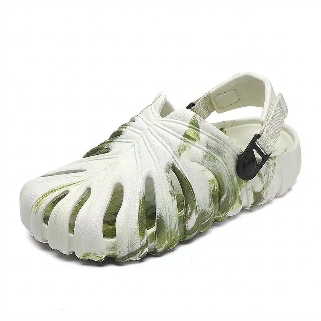 Unisex Breathable EVA Slide Sandals Non-Slip Lightweight Summer Slippers-White Camo