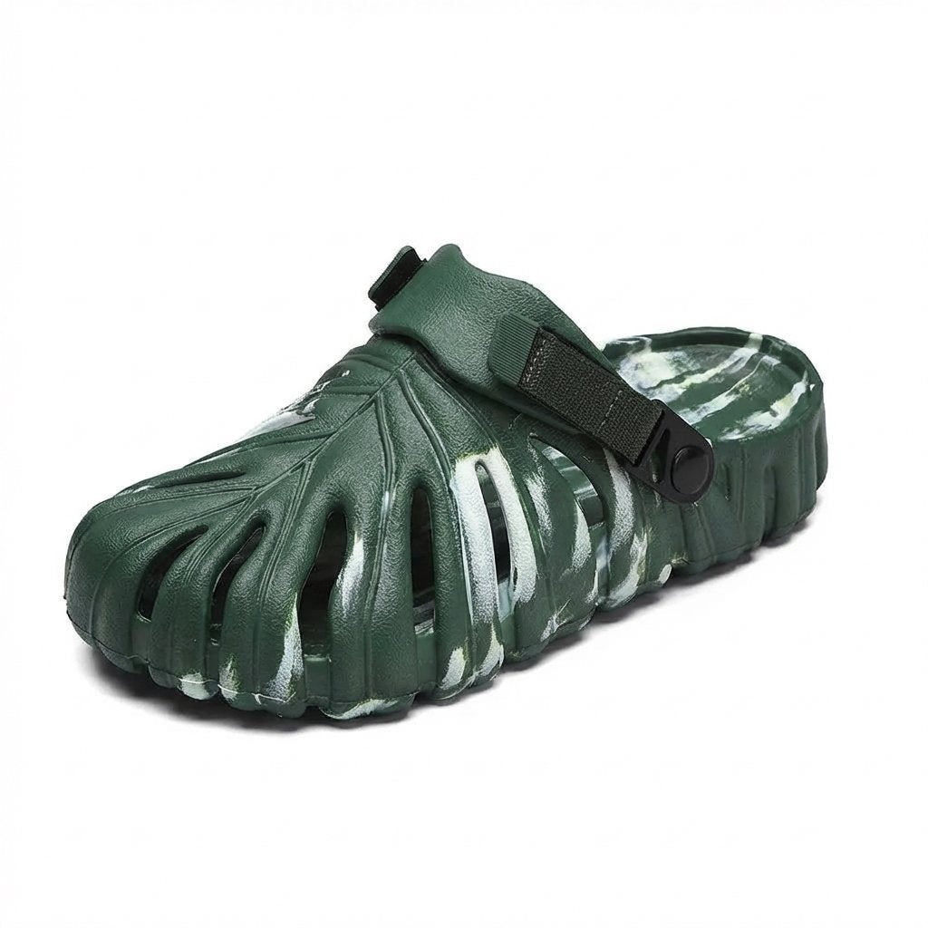 Unisex Breathable EVA Slide Sandals Non-Slip Lightweight Summer Slippers-Dark Green Camo