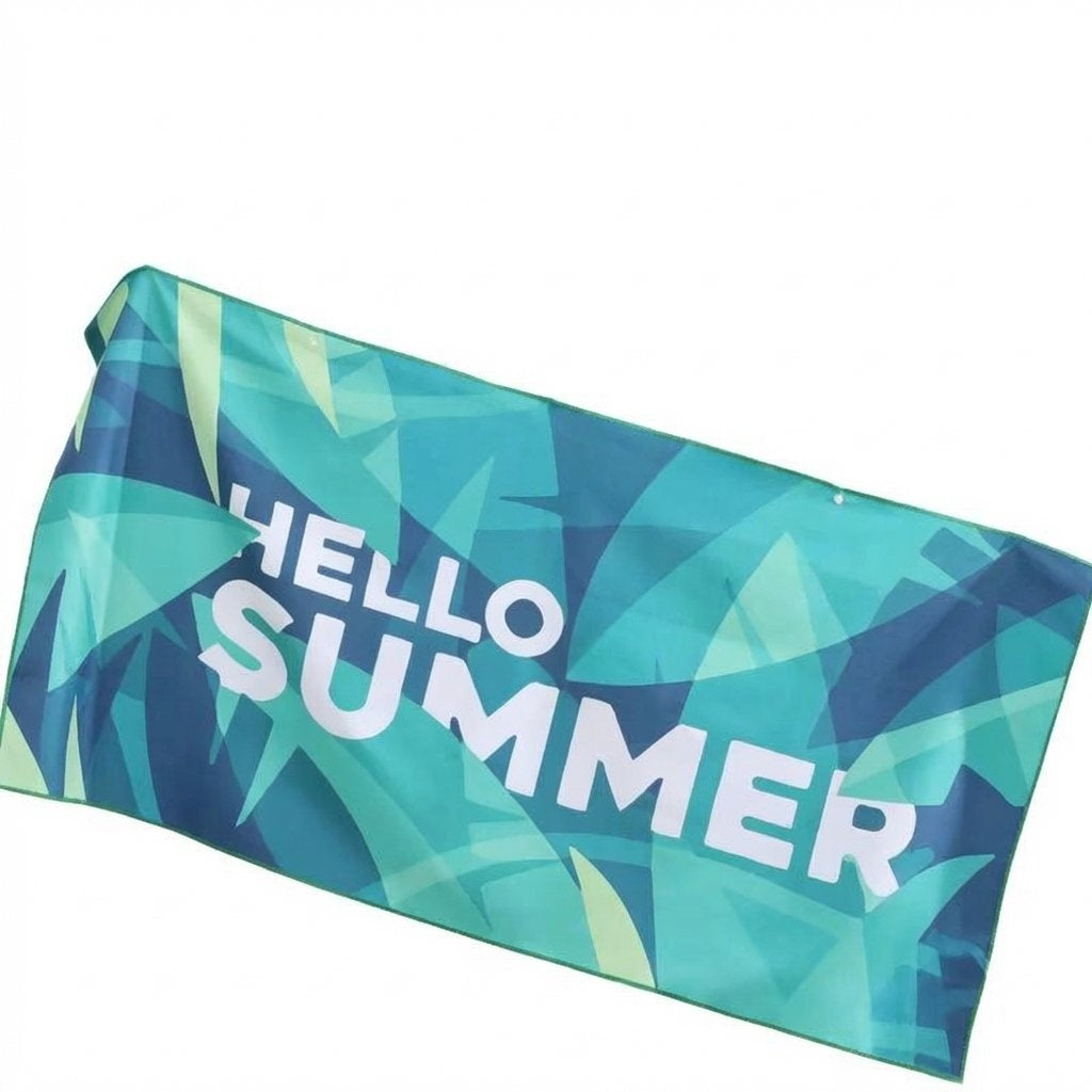 Portable Quick-Dry Beach Towel Soft Double-Sided Sports Towel-Teal Green