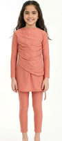 Lina 3-Piece Kids' Modest Swimsuit-Coral