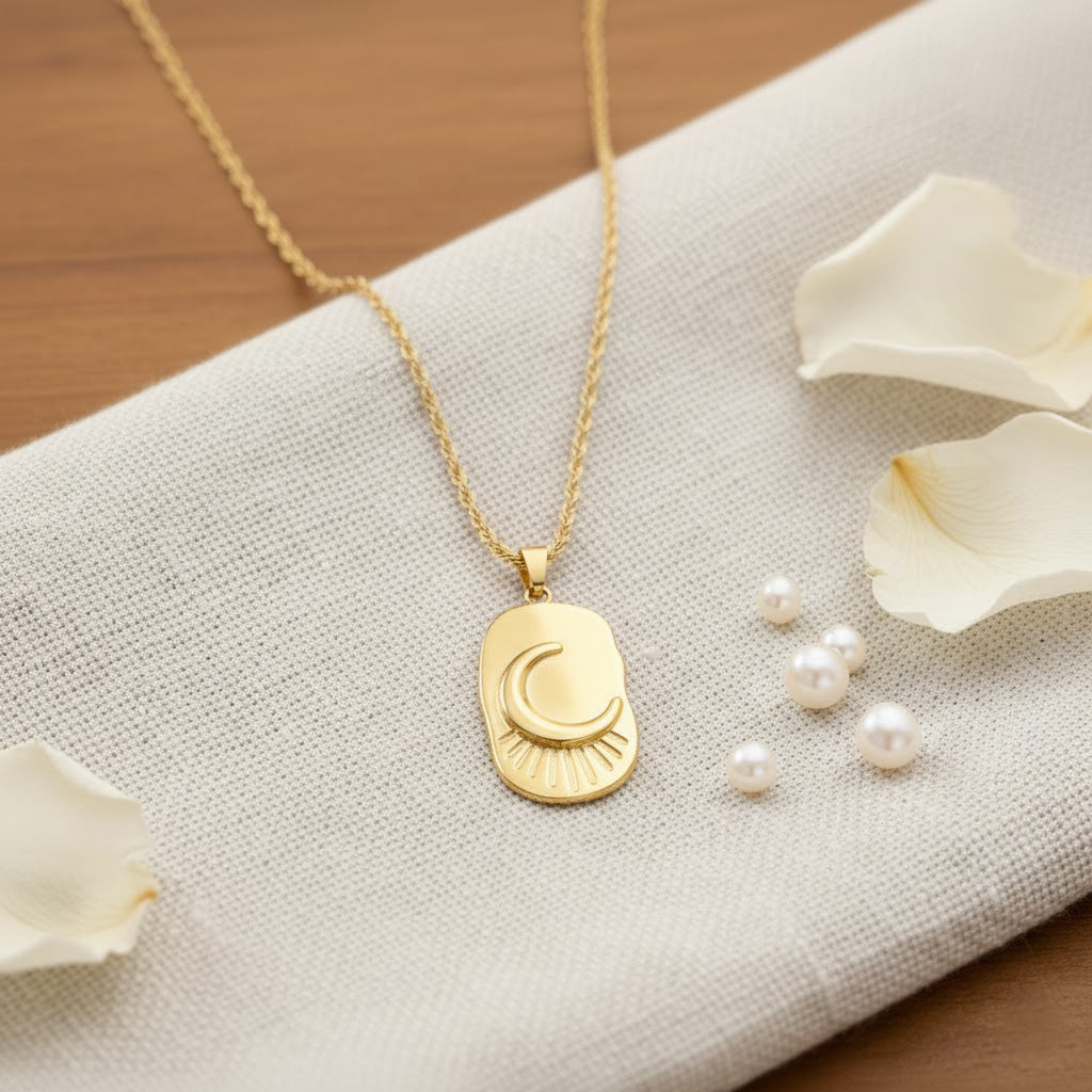 Tawbah Crescent Glow Necklace