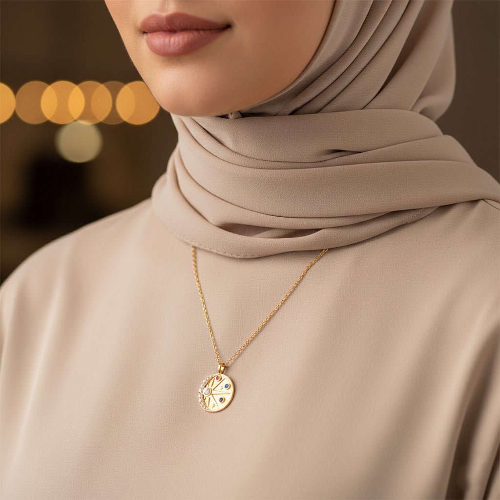 Rida Celestial Compass Necklace