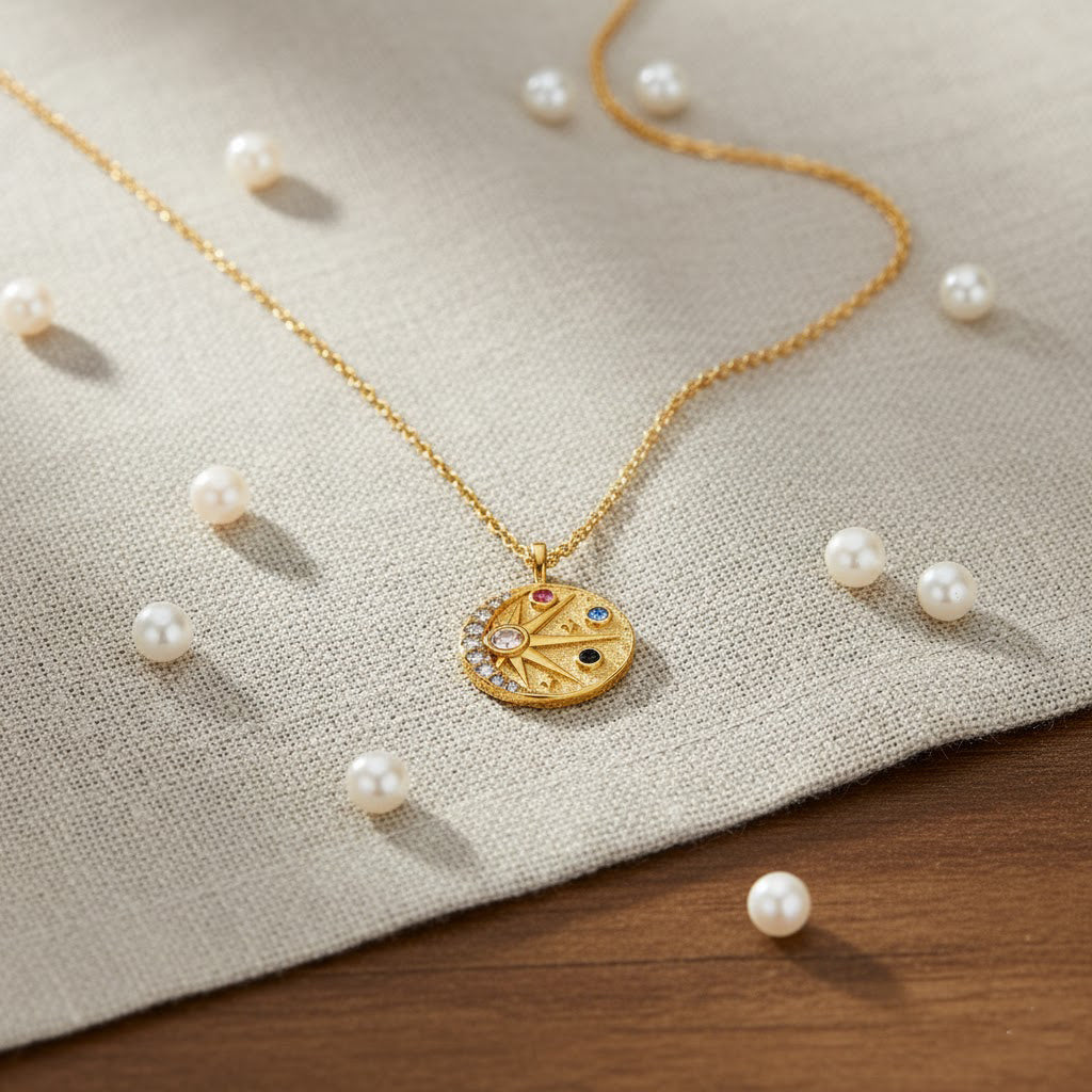 Rida Celestial Compass Necklace