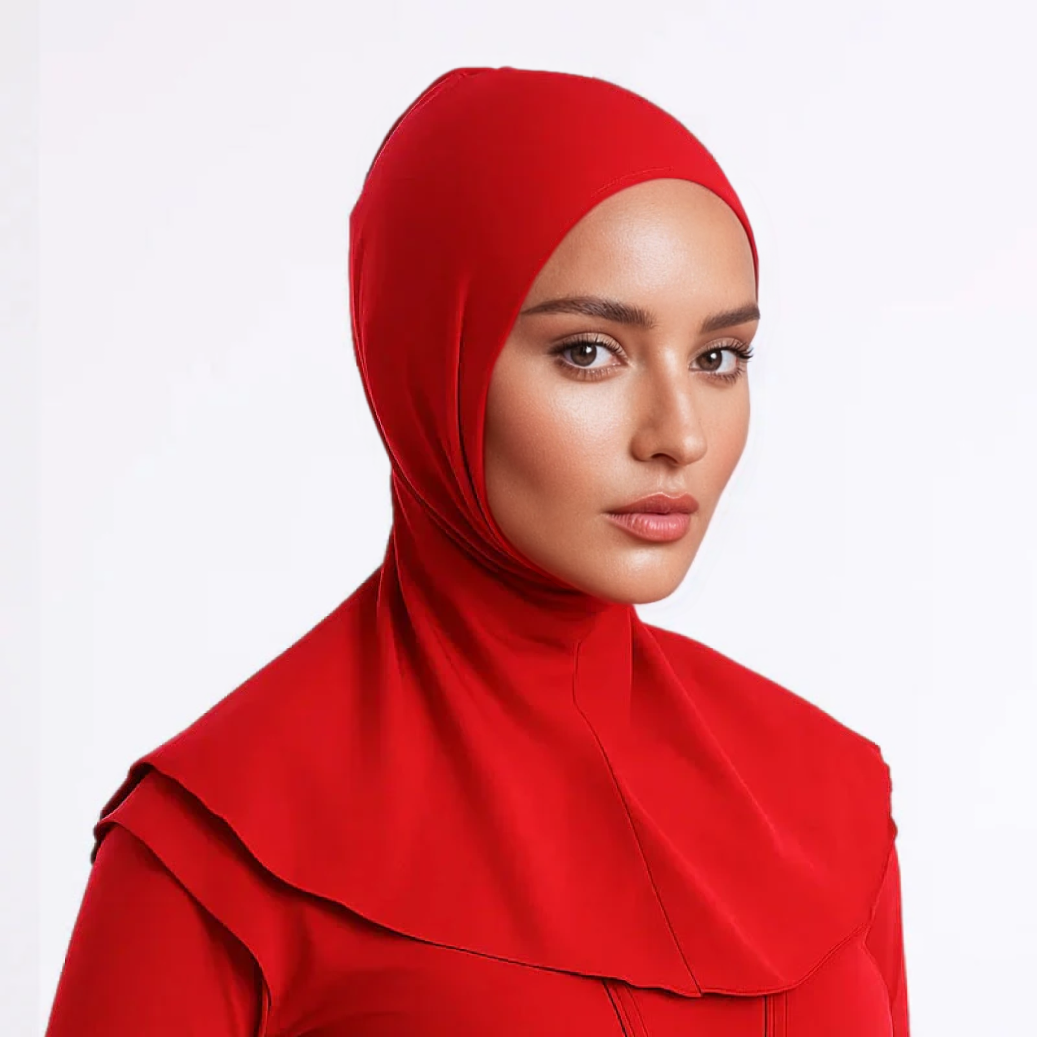 Monel Swim Pull Over Hijab – Bright Red