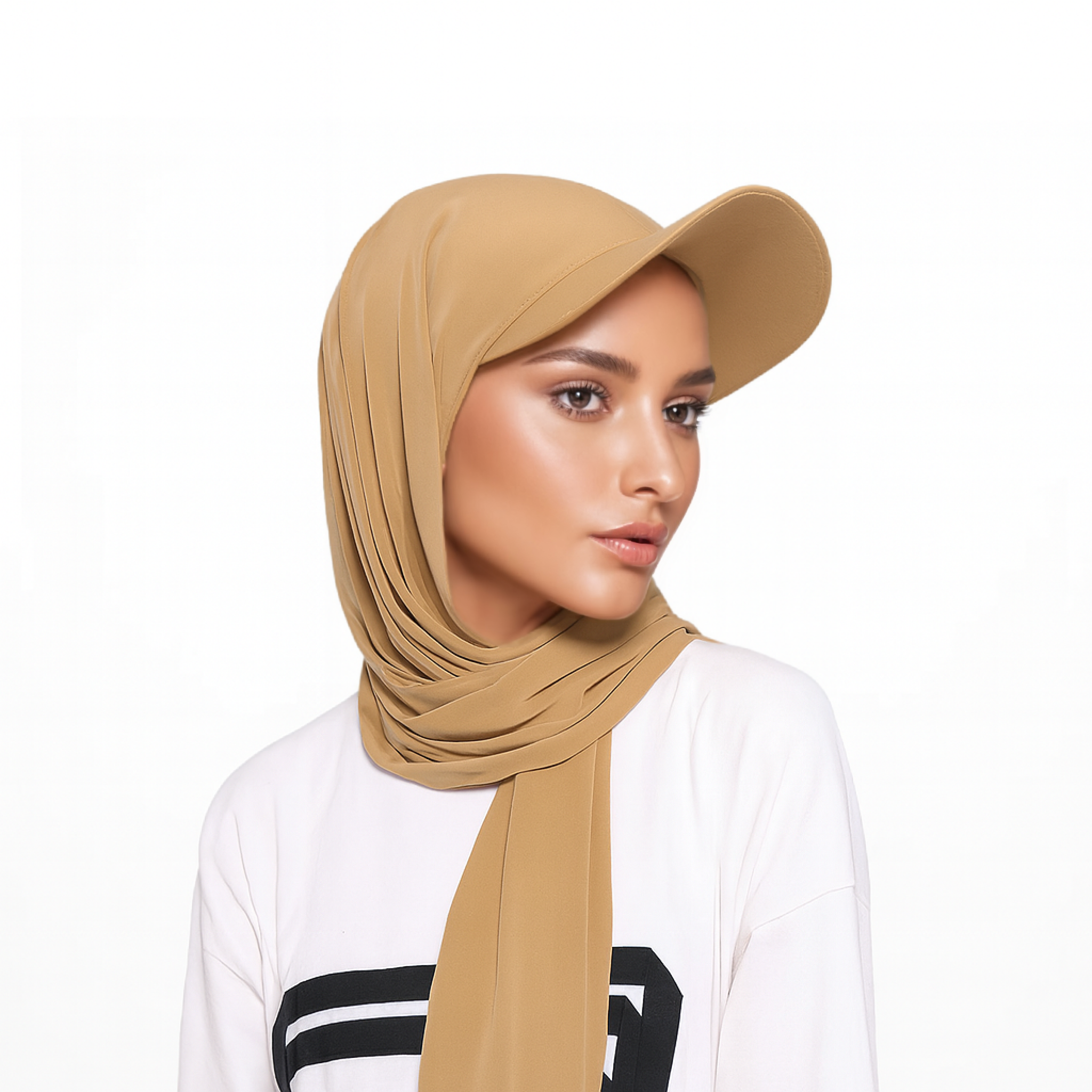 Layla Grace Pull-On Hijab – Sand Beige