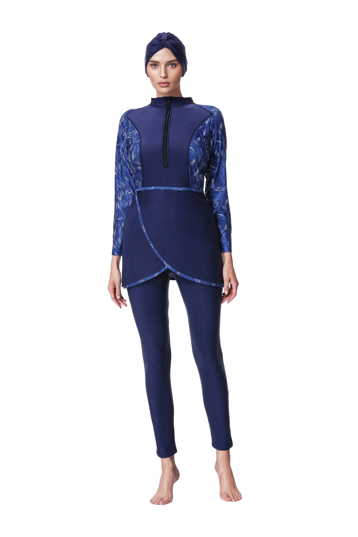 Zehra Sporty Burkini 3-Piece Swim Set – Navy Blue