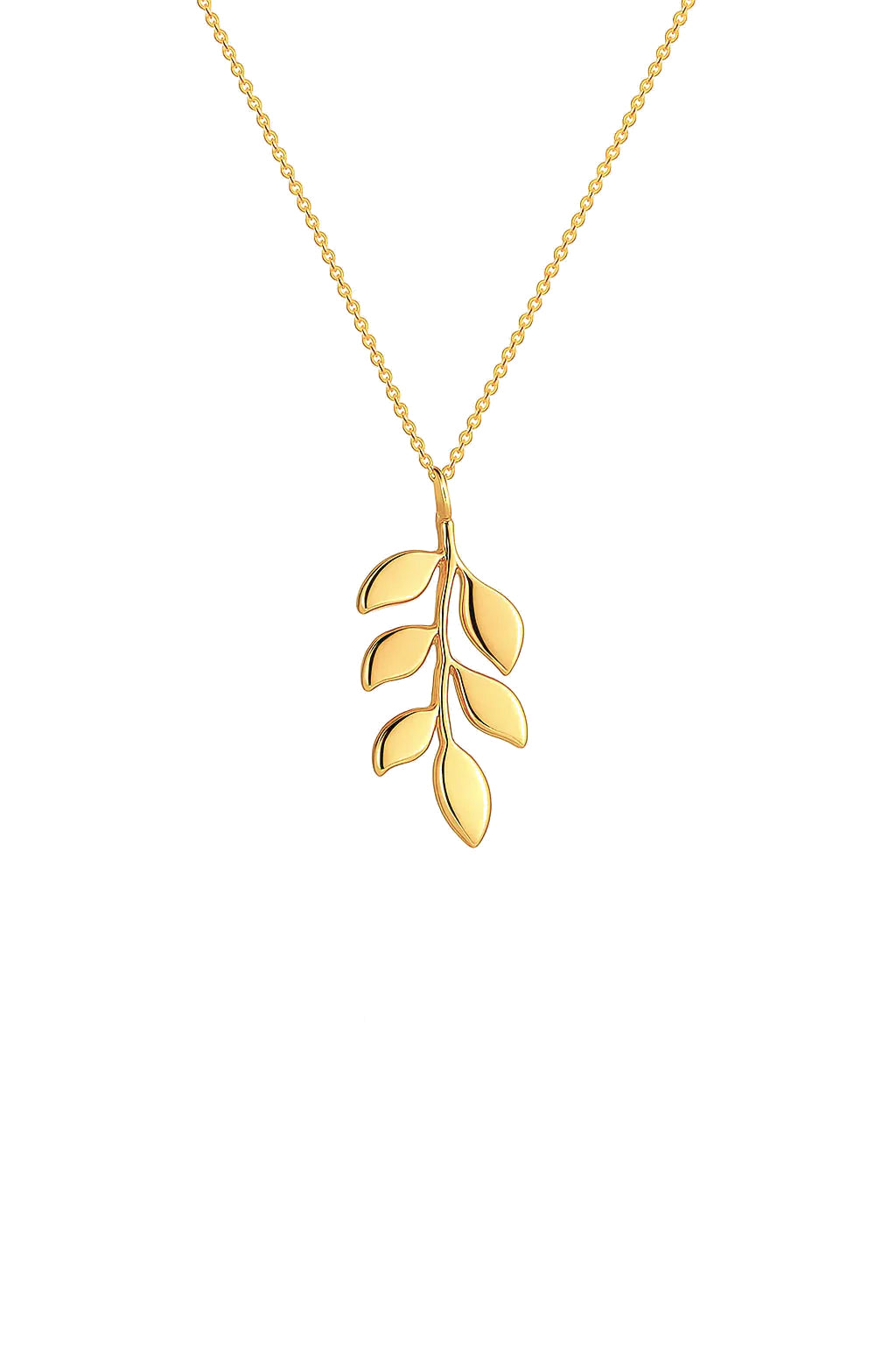 Gold Olive Leaf Necklace