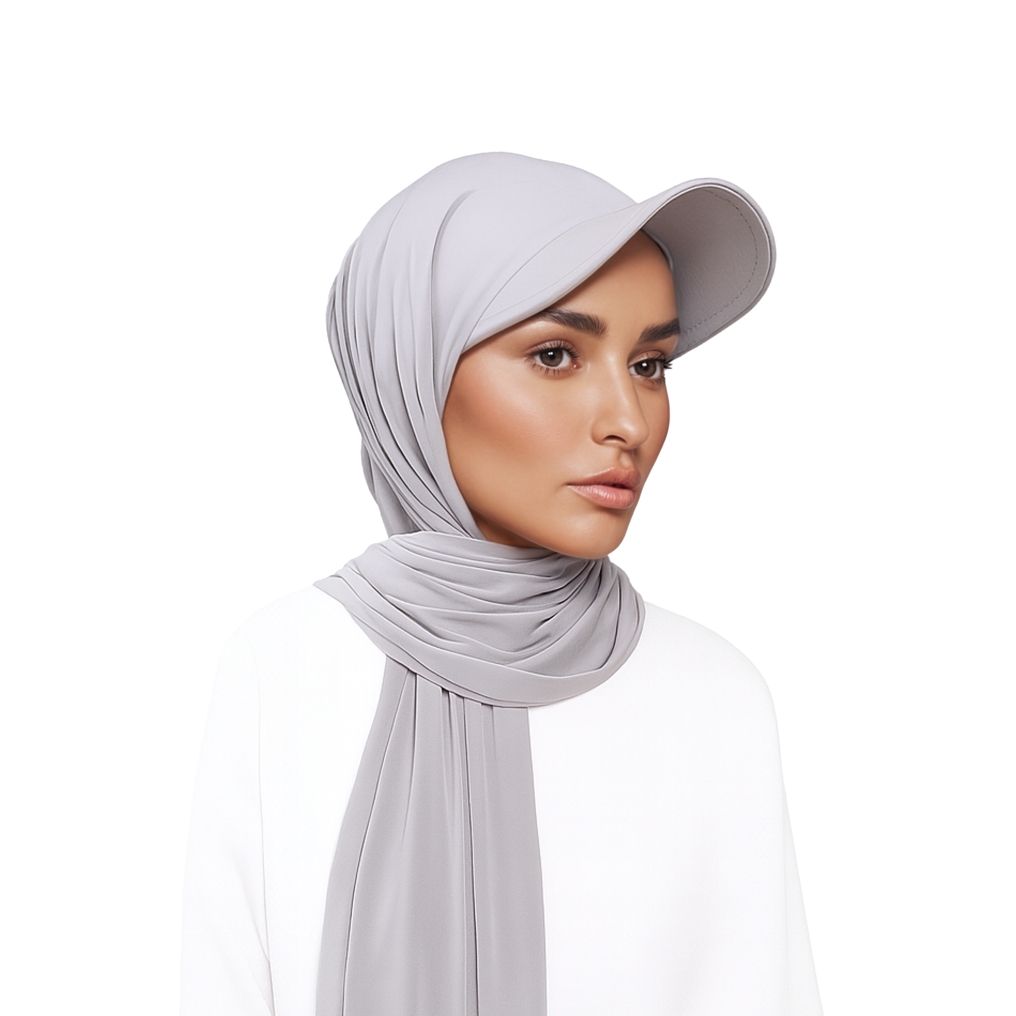 Layla Grace Pull-On Hijab – Light Gray