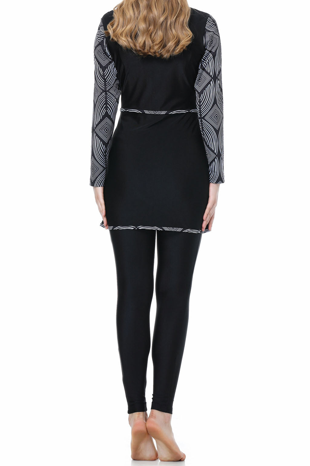 Zehra Modest Burkini 3-Piece Full Coverage Swim Set - Black
