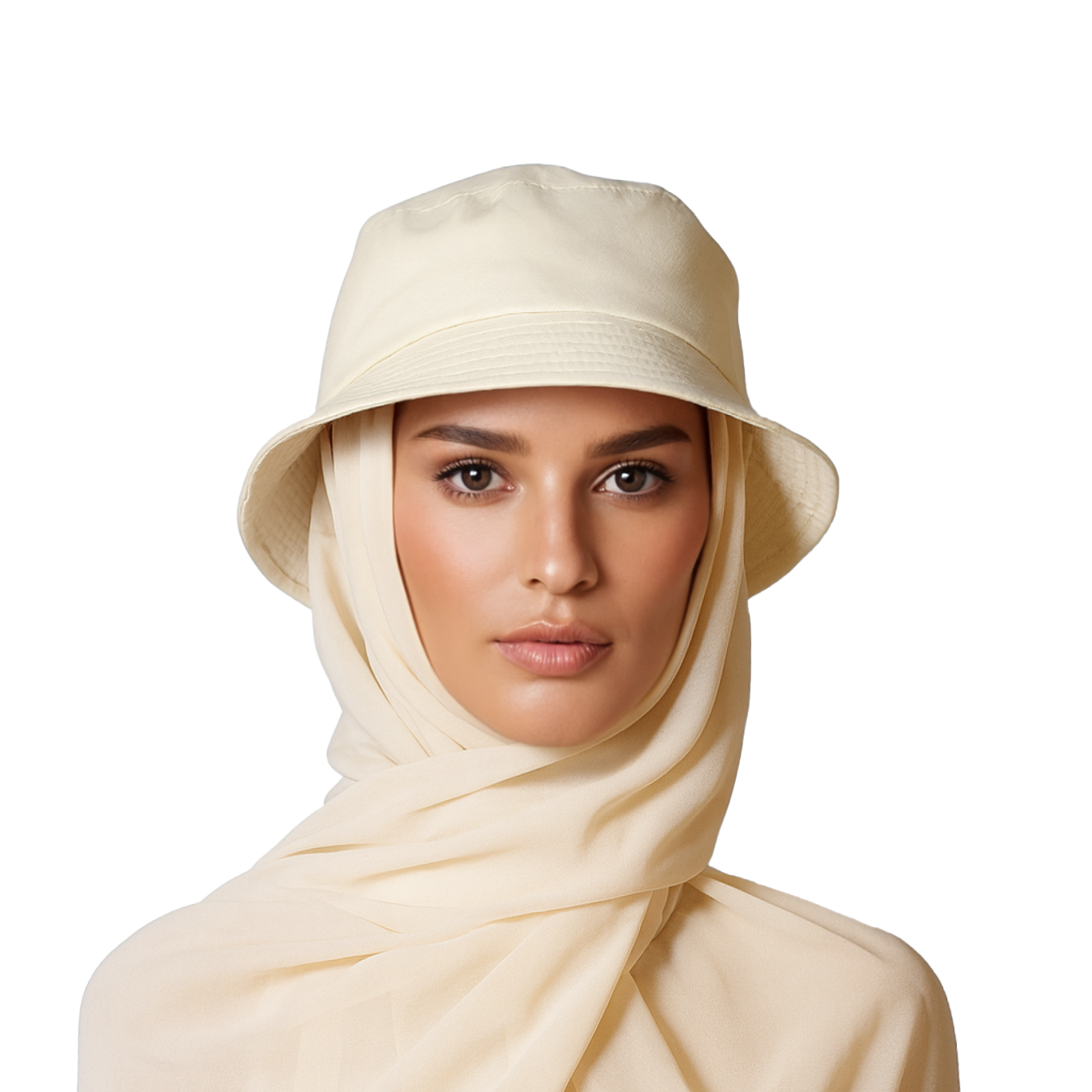 Amina Grace Chiffon Hijab –  Cream White