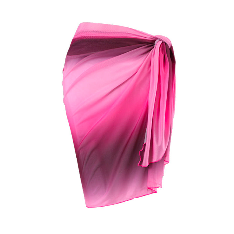 Pink Sunset Ombre Beach Sarong Wrap- Swim Cover Up