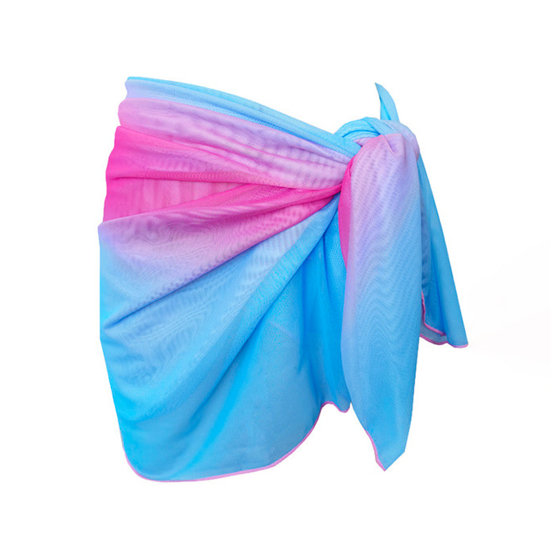 Ocean Rose Ombre Beach Sarong Wrap- Swim Cover Up