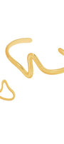 Golden Serpentine Grace Open Cuff Bracelet & Ring Set