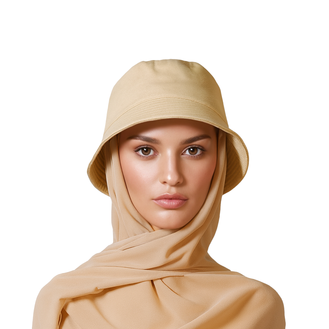 Amina Grace Chiffon Hijab – Light Sand