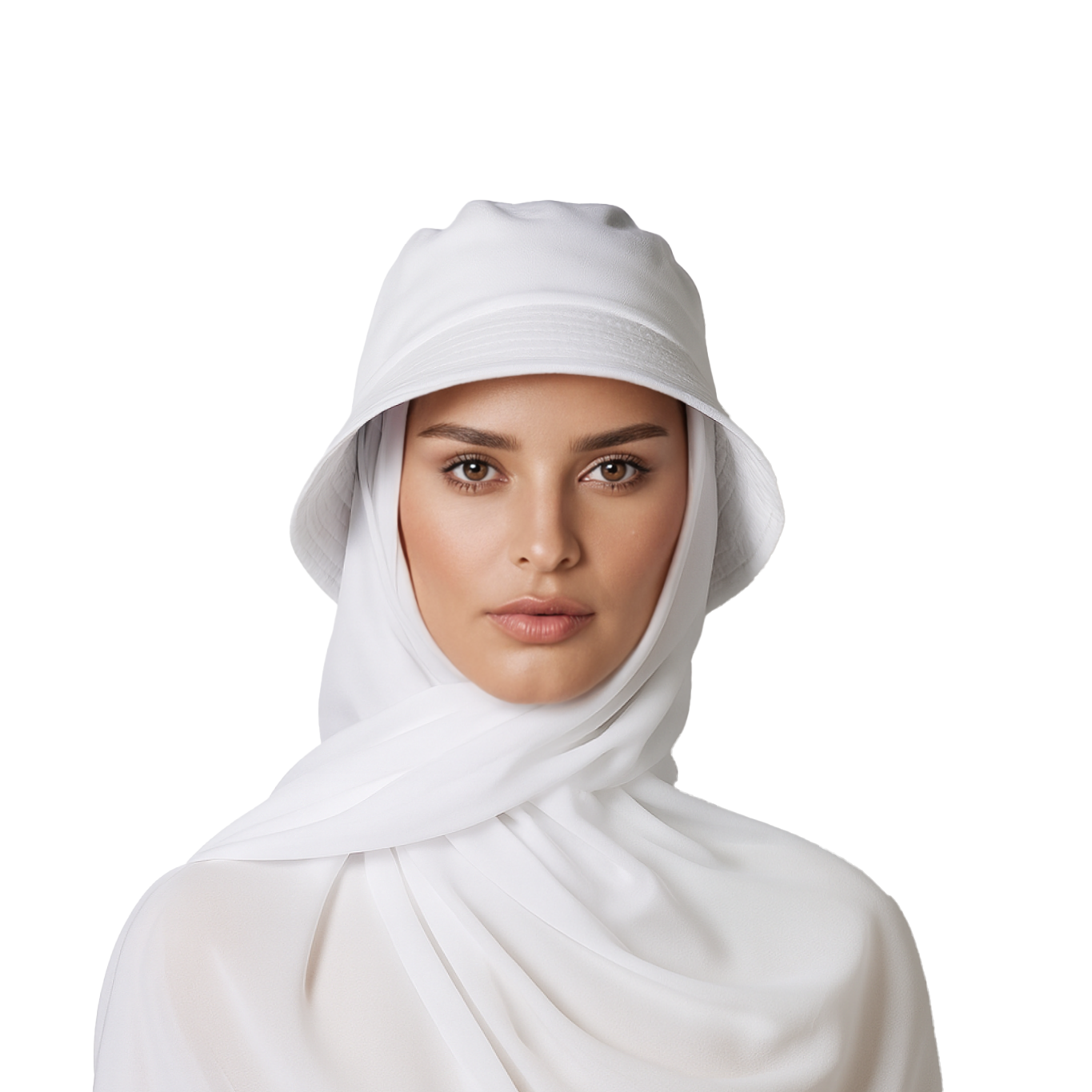 Amina Grace Chiffon Hijab – Pure White