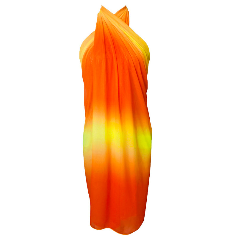 Sunset Glow Ombre Beach Sarong Wrap- Swim Cover Up