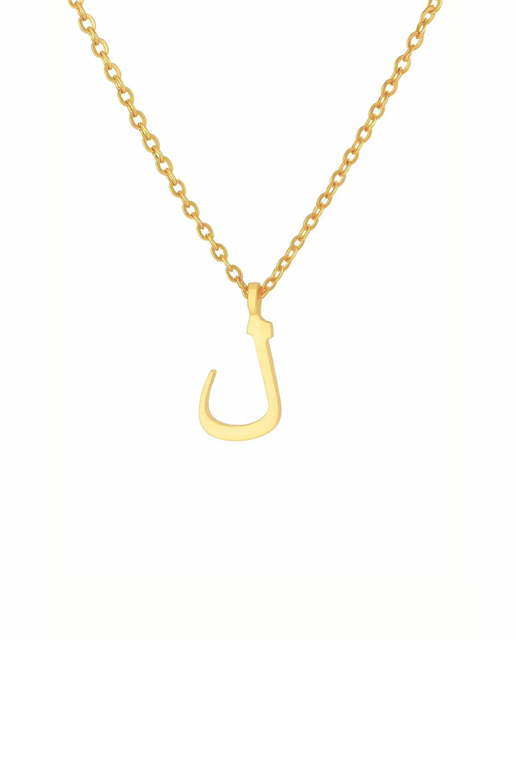 Minimalist Arabic Script Jeem Necklace