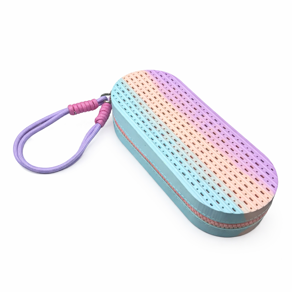 Silicone Swimming Goggles Case Portable Protective Storage Box-Pastel Mix