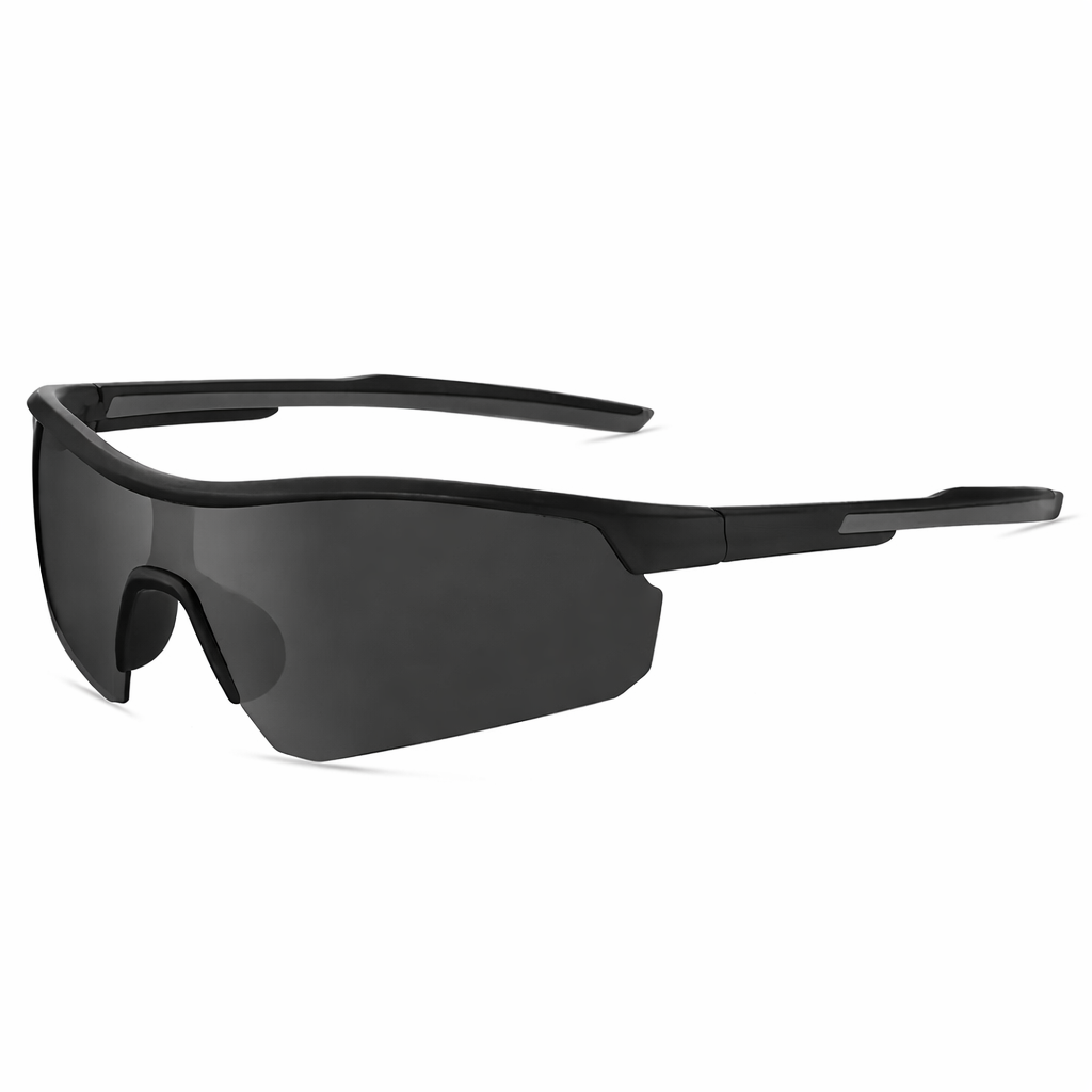 Black Frame Kids Outdoor Sports Sunglasses UV Protection Lightweight Wraparound -Black Lens