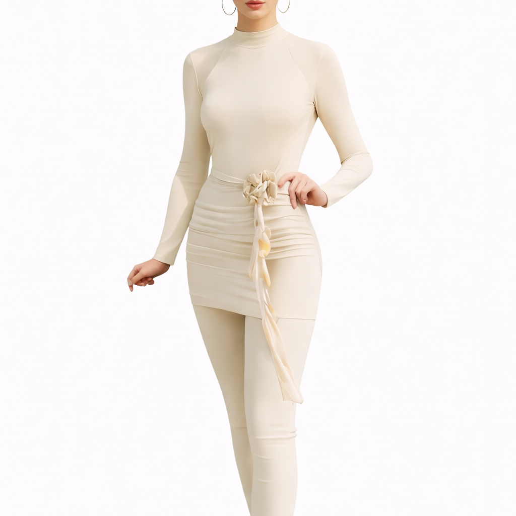 Miral Modest Burkini 3-Piece Full Coverage Swim Set-Cream