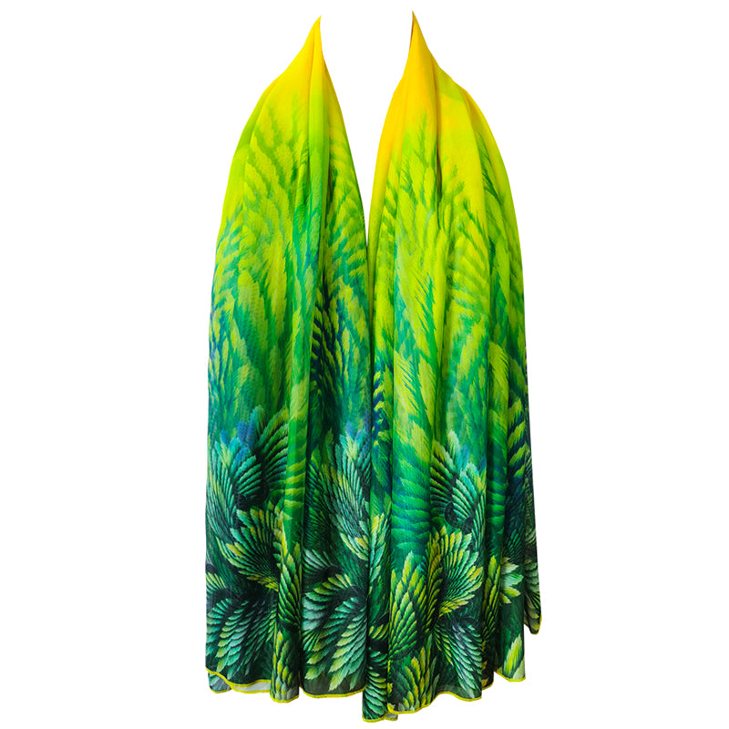 Tropical Palm Leaf Beach Sarong Wrap- Swim Cover Up