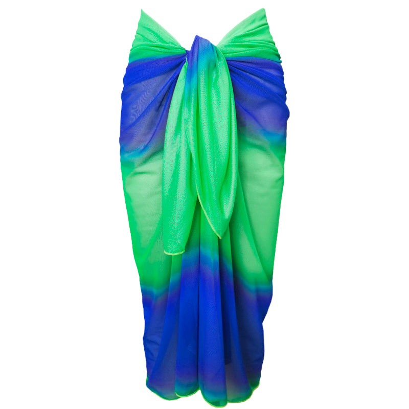 Lagoon Breeze Ombre Beach Sarong Wrap- Swim Cover Up