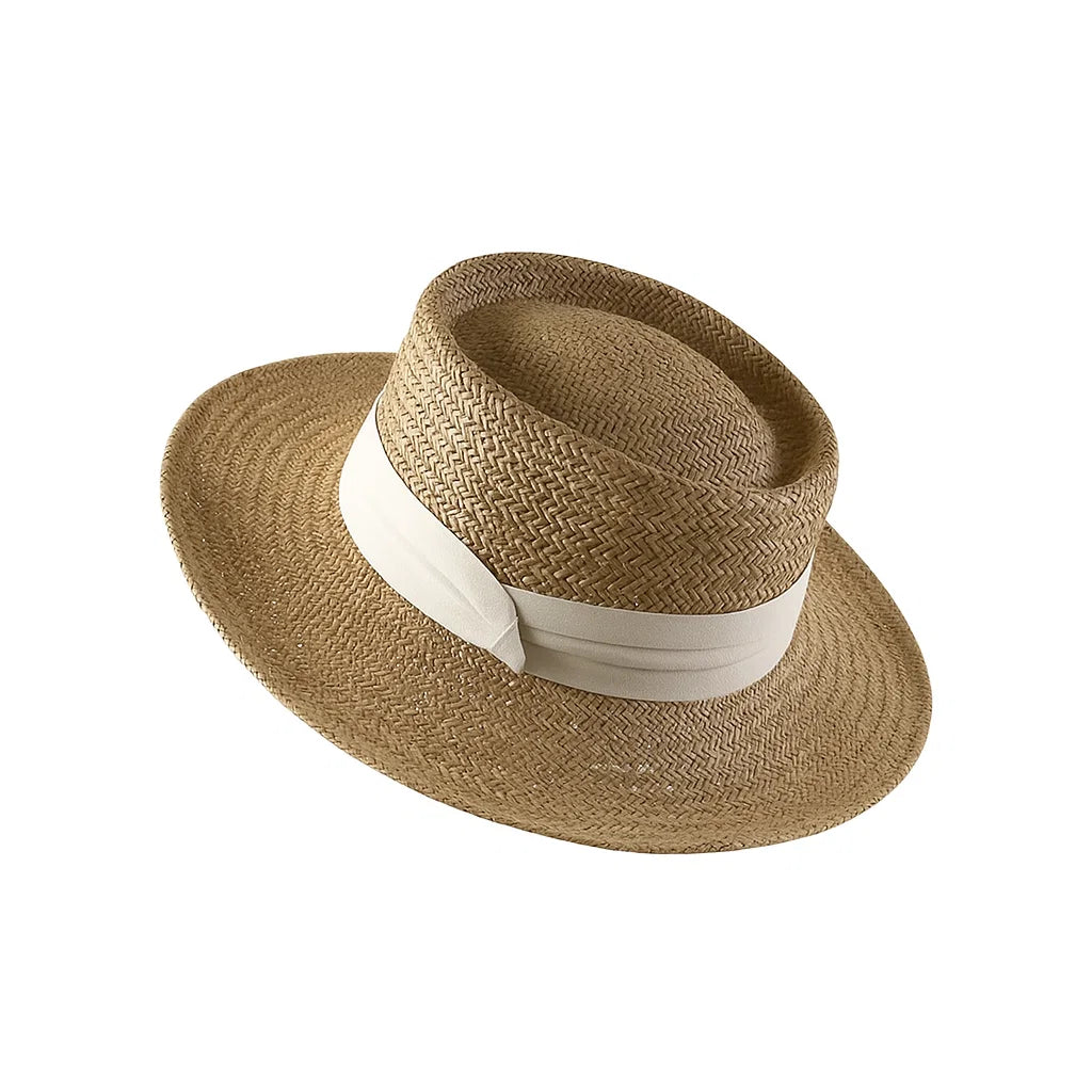 Flat-Top Straw Sun Hat