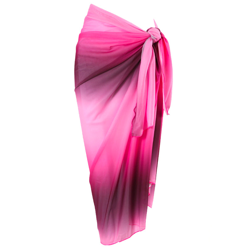 Pink Sunset Ombre Beach Sarong Wrap- Swim Cover Up