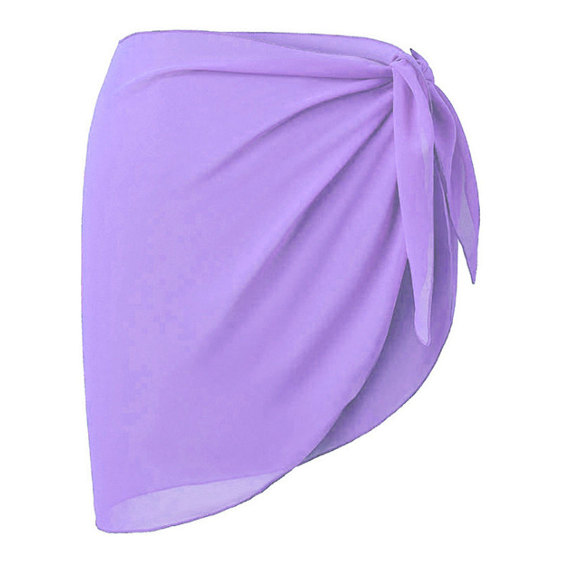 Lavender Sheer Beach Sarong Wrap- Swim Cover Up