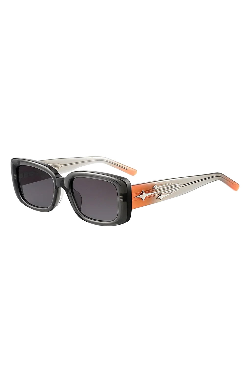Tariq Star Gradient Frame Sunglasses– Black & Burnt Orange