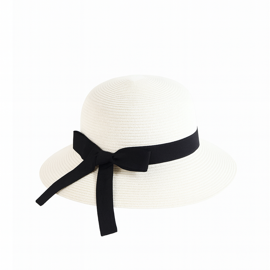 Bow-Knot Sun Hat – White
