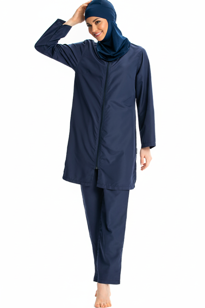 Quick-Dry UPF 3-Piece Surf Swimsuit – Navy