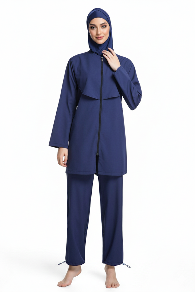Quick-Dry UPF 3-Piece Surf Swimsuit – Navy