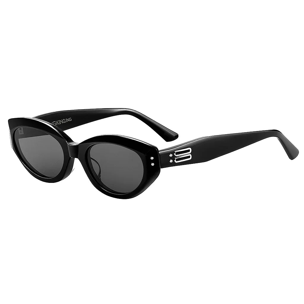Tariq Black Frame Cat-Eye Sunglasses– Black