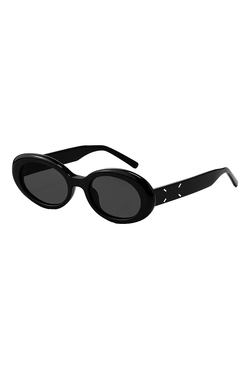Tariq Oval Frame Sunglasses  – Black